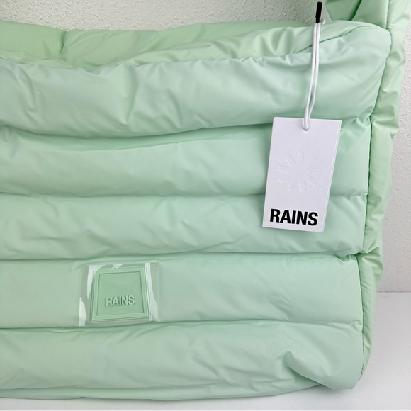 NWT RAINS $140 Waterproof Loop Shopper Mini in Mineral Blue/Green - Picture 6 of 10